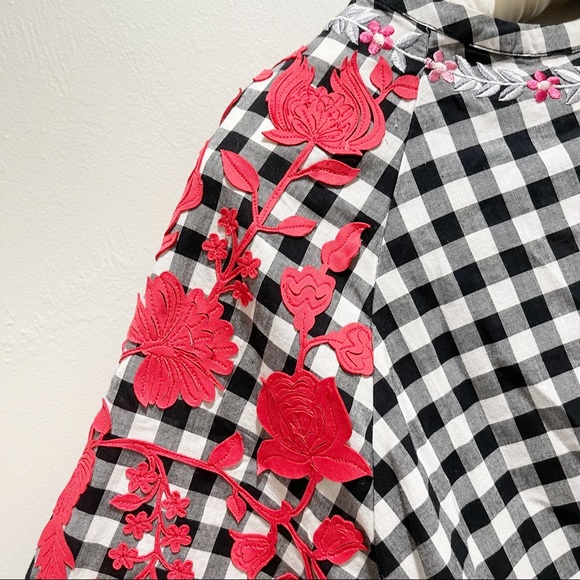 ANTHROPOLOGIE PANKAJ & NIDHI Gingham Peplum Top - Picture 7 of 10